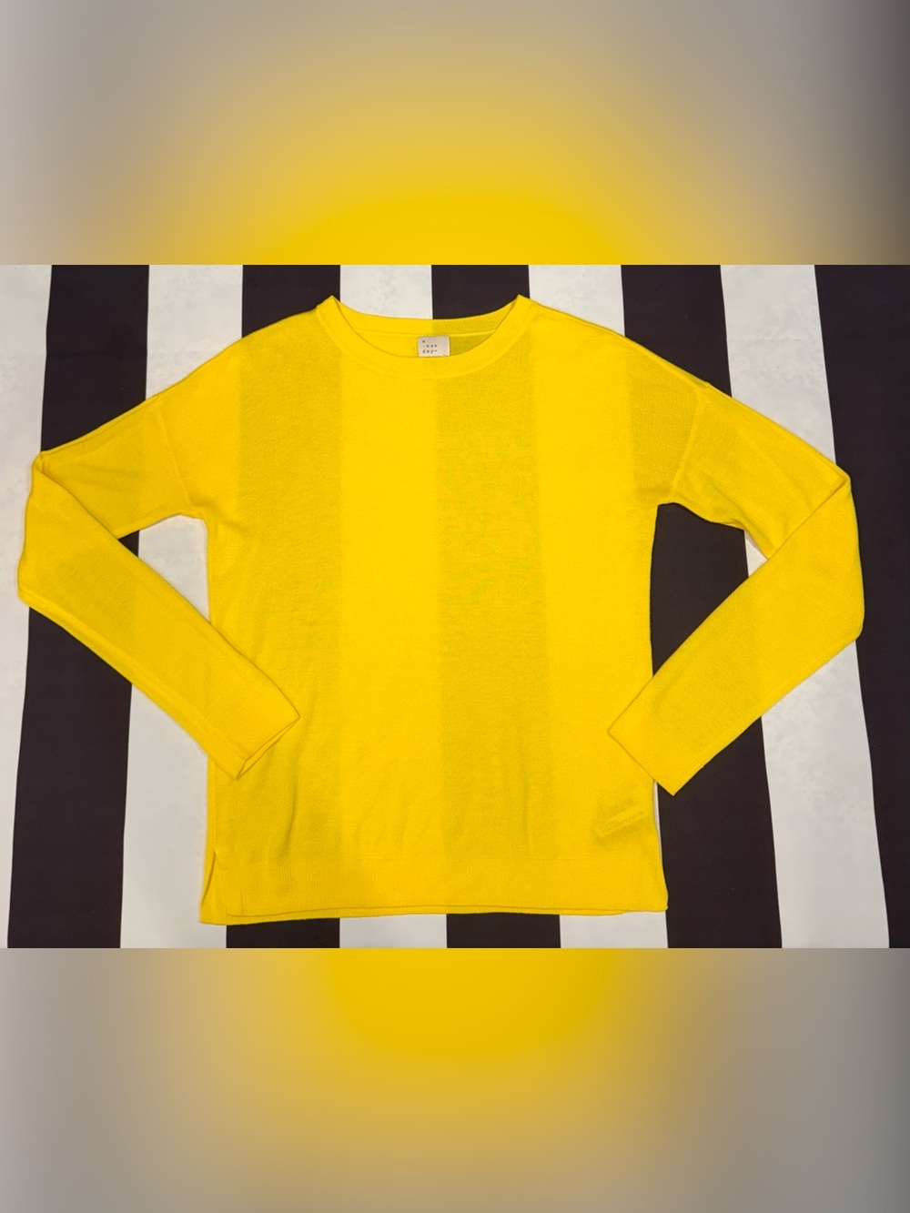 a new day Sunny Yellow Crewneck Sweater